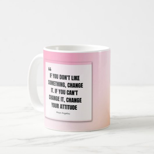 メヤアンジェロウ引用文マグ コーヒーマグカップ (正面左)