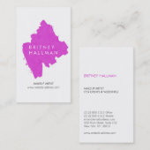 メユニーク絵を描イのロゴマーク、美しい 名刺 (正面/裏面)