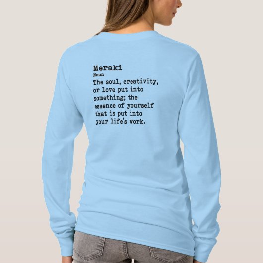 メラキ:長袖クルーネック Tシャツ (裏面)