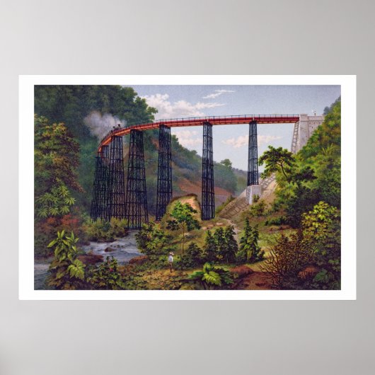 メラックの鉄道橋、「メキシコのアルバム」から ポスター (正面)