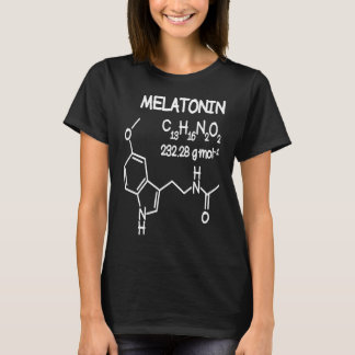 メラトニン分子構造TシャツスリープおもしろいM Tシャツ