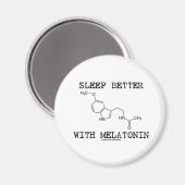 メラトニン(化学分子)で睡眠を良くする マグネット (正面/裏面)