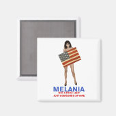 メラニアは最初の女性の三番目の妻ではない マグネット (正面/裏面)