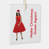 メラニアまたクリスマス素晴らしを作れ! セラミックオーナメント (右)