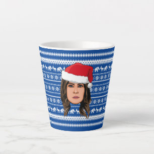 メラニアトランプクリスマス カフェラテマグ
