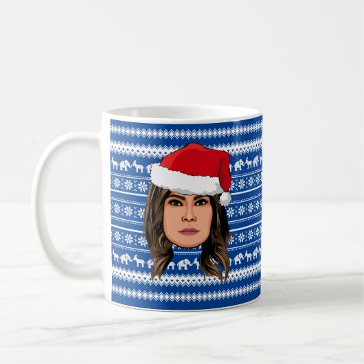 メラニアトランプクリスマス コーヒーマグカップ (左)