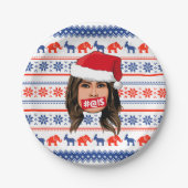 メラニアトランプクリスマス ペーパープレート (正面)