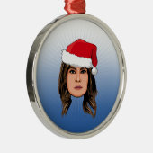 メラニアトランプクリスマス メタルオーナメント (右)