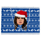 メラニアトランプクリスマス ラージペーパーバッグ (裏面)