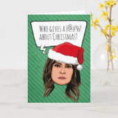 メラニアトランプクリスマス：誰気にが カード (黄色い花)