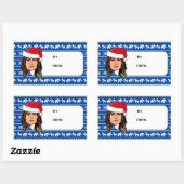 メラニアトランプクリスマス 長方形シール (シート)