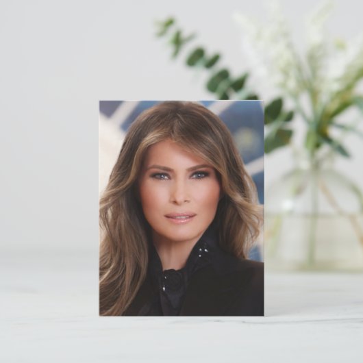 メラニアトランプ公式ホワイトハウス写真 ポストカード (スタンド正面)