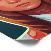 メラニアトランプ漫画スタイル ポスター (角)