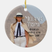 メラニアトランプ47thファーストレディ2024クリスマス セラミックオーナメント (裏面)