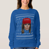 メラニアトランプMAGAクリスマス スウェットシャツ (正面)