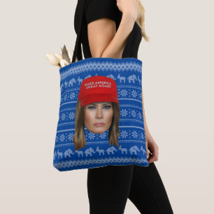 メラニアトランプMAGAクリスマス トートバッグ