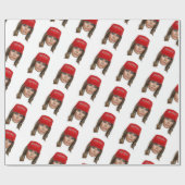 メラニアトランプMAGAクリスマス ラッピングペーパー (フラット)