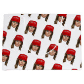 メラニアトランプMAGAクリスマス ラージペーパーバッグ (正面)