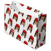 メラニアトランプMAGAクリスマス ラージペーパーバッグ (正面アングル)