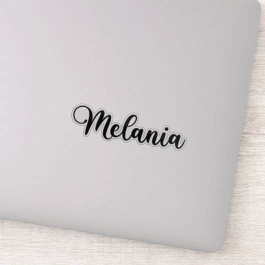 メラニア名 – 手書き書道 シール (詳細)