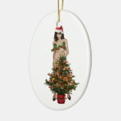 メラニア、クリスマス浮浪者 セラミックオーナメント (左)