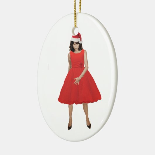 メラニア、クリスマス浮浪者 セラミックオーナメント (左)