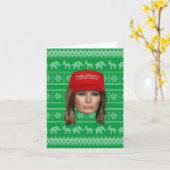 メラニア・トランプのMAGAクリスマス カード (黄色い花)
