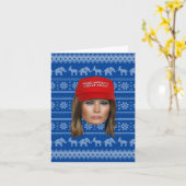 メラニア・トランプのMAGAクリスマス カード (黄色い花)