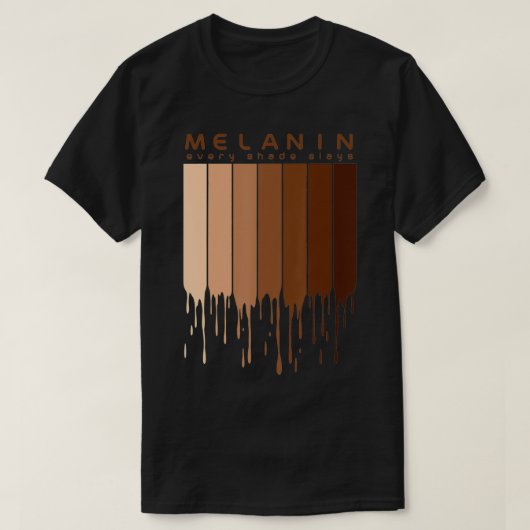 メラニンすべての日陰はAfrocentric Gives Tシャツ (デザイン正面)