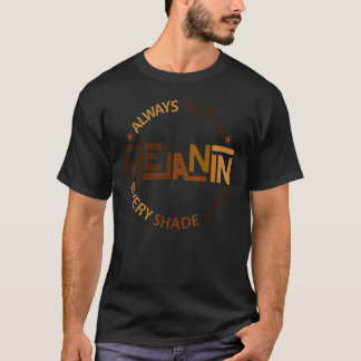 メラニンでできている 黒人の魔法 アフロ ビューティー ブラ Tシャツ