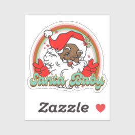 メラニンのクリスマスブラックサンタクロースを食べる シール