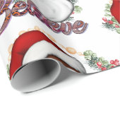 メラニンのクリスマスブラックサンタクロースを食べる ラッピングペーパー (ロールコーナー)