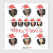 メラニンの色合い、黒人女性、メリークリスマス シール (シート)