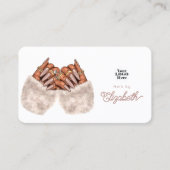 メラニンはっきりした美しいアフリカ系アメリカネイルアーティスト 名刺 (正面)