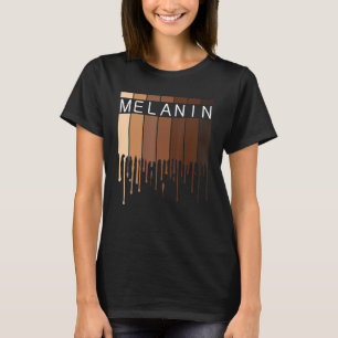 メラニンアフリカンブラックドリピンメラニン Tシャツ