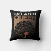 メラニンアフロクイーンワードアート クッション (裏面)