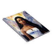 メラニンエンジェルウーマンウォーターカラーアート ノートブック (右側)