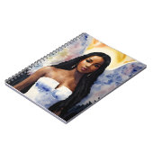 メラニンエンジェルウーマンウォーターカラーアート ノートブック (左側)