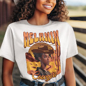 メラニンカウガール 黒人ガール ウエスタンカウボーイ Tシャツ