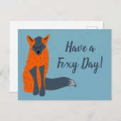 メラニンキツネ動物愛好家カスタムメッセージ ポストカード (正面/裏面)