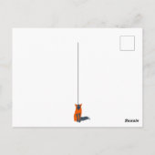 メラニンキツネ動物愛好家カスタムメッセージ ポストカード (裏面)