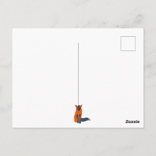 メラニンキツネ動物愛好家カスタムメッセージ ポストカード (裏面)