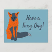 メラニンキツネ動物愛好家カスタムメッセージ ポストカード (正面)