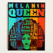 メラニンクイーンブラックガール魔法アフリカンシスタラブ プランナー手帳 (正面)