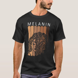メラニンクイーンブラックプライドブラックヒストリーブラム Tシャツ