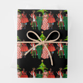 メラニンクリスマスブラックガール魔法クリスマスおもしろい ラッピングペーパーシート (インサイチュ)