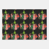 メラニンクリスマスブラックガール魔法クリスマスおもしろい ラッピングペーパーシート (正面)