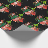 メラニンクリスマスブラックガール魔法クリスマスおもしろい ラッピングペーパー (角)