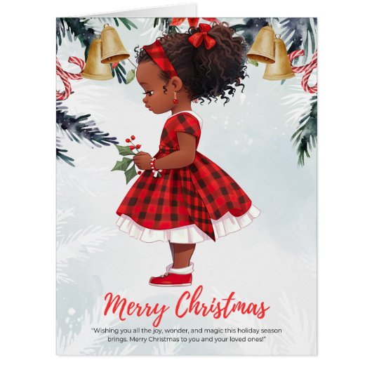 メラニンクリスマスブラックガール魔法クリスマス魔法おもしろい (正面)