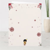 メラニンクリスマスブラックガール魔法クリスマス魔法おもしろい カード (裏面)